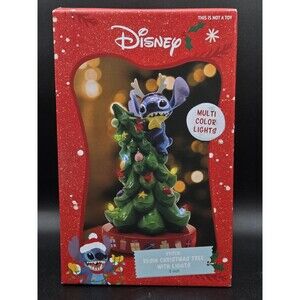 Disney Stitch Resin Christmas Tree with Lights 8" Holiday Decor - New in Box
